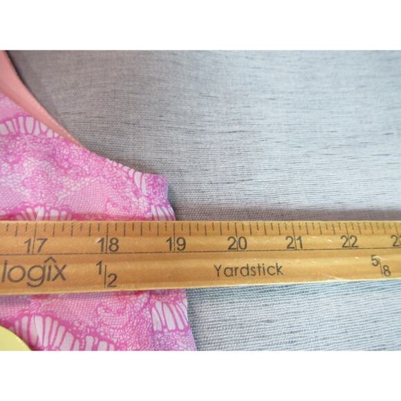 Emma & Michele Dress Womens Size 10 Lilac Geometric Ruffle Neck Preppy Shift NWT - Picture 7 of 10